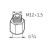 Anschlussnippel G 1/4-M12x1,5 LAPN 12X1.5
